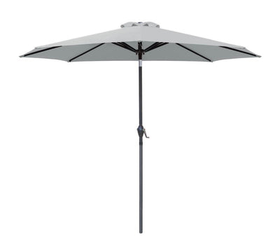 Lacoo 9' Grey Patio Umbrella Outdoor Market Table Umbrella with Push Button Tilt, 8 Sturdy Ribs- NEW IN BOX!!!!