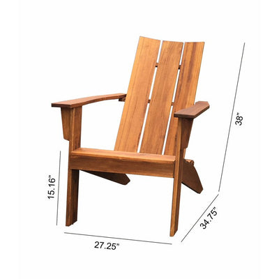 Mainstays Wood Outdoor Adirondack Chair, Natural Color**New in Box**