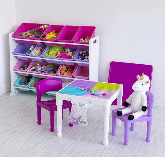 Humble Crew, White/Blue/Pink/Purple Extra-Large Toy Organizer, 16 Storage Bins- NEW IN BOX!!!!