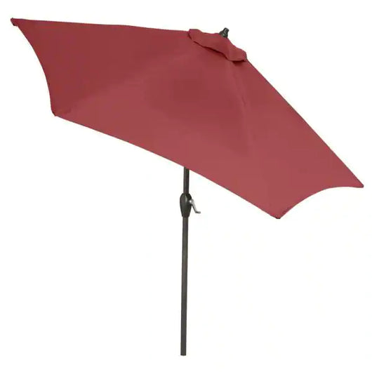 10 ft. Aluminum Auto-Tilt Market Outdoor Patio Umbrella in Chili Red**New in Box**