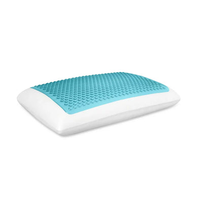 Comfort Revolution Originals Blue Bubble Gel + Memory Foam Cooling Bed Pillow, Standard Size**New in box**