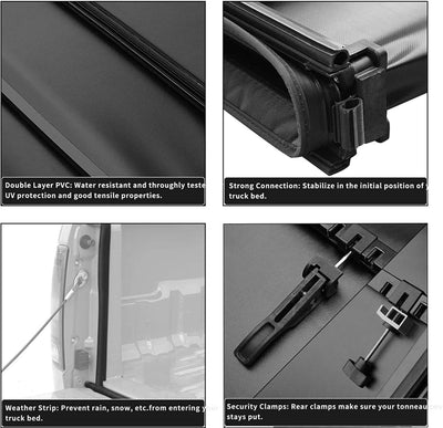 oEdRo Soft Tri-Fold Truck Bed Tonneau Cover Compatible with 2009-2023 Dodge Ram 1500 (Inclu. Classic & New), Fleetside 5.6 Ft Bed w/o Ram Box!! NEW IN BOX!!