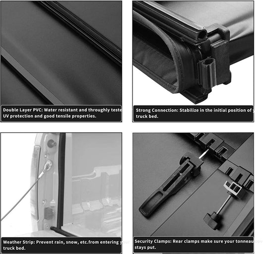 oEdRo Soft Tri-Fold Truck Bed Tonneau Cover Compatible with 2009-2023 Dodge Ram 1500 (Inclu. Classic & New), Fleetside 5.6 Ft Bed w/o Ram Box!! NEW IN BOX!!