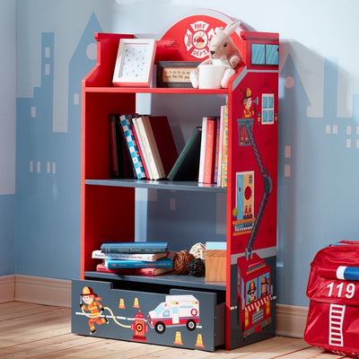 Teamson Fantasy Fields - Little Fire Fighters Bookshelf**New in Box**