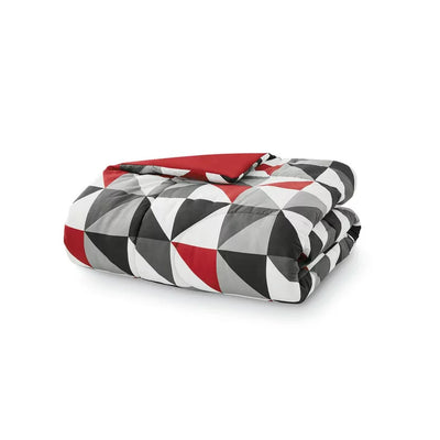 Mainstays Red Geometric 8 Piece Bed in a Bag , Twin/Twin XL**New**