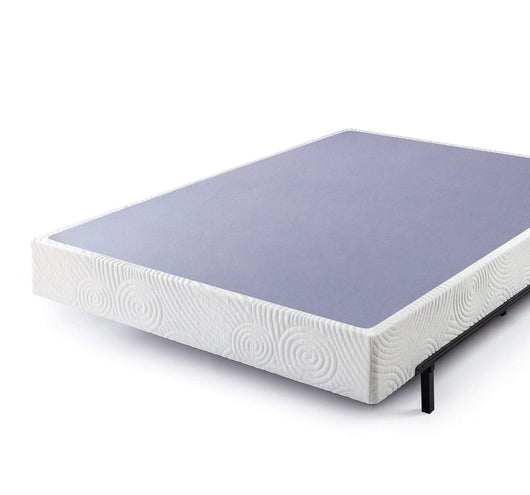 ZINUS Metal Box Spring with Wood Slats /9 Inch Mattress Foundation / Sturdy Steel Structure / Easy Assembly, Queen, Off White**New in box**
