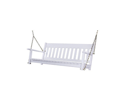 Better Homes & Gardens Delahey Outdoor White Porch Swing- NEW IN BOX!!!