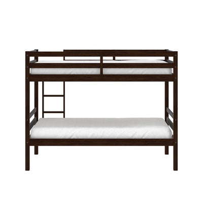 Hillsdale Campbell Wood Twin Over Twin Convertible Bunk Bed, Espresso**New in Box**