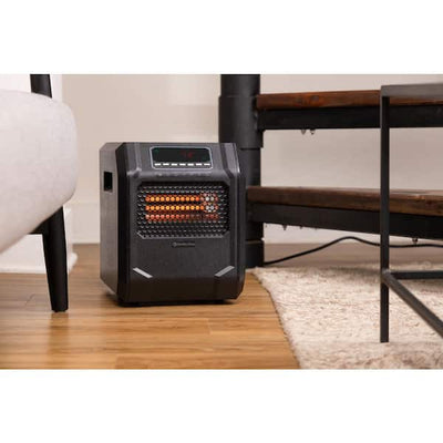 Comfort Zone 1,500-Watt Electric Digital Quartz Infrared Cabinet Space Heater with Remote Control in Black- NEW IN BOX