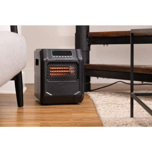 Comfort Zone 1,500-Watt Electric Digital Quartz Infrared Cabinet Space Heater with Remote Control in Black- NEW IN BOX