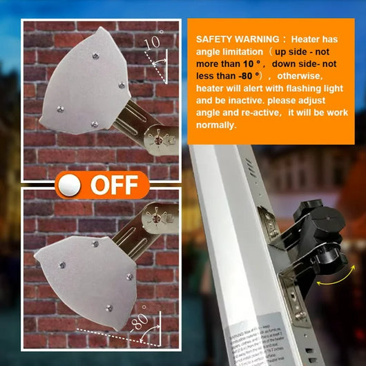 KAPAS 1500W Indoor/Outdoor Halogen Infrared Electric Space Heater, Wall Mounted, Remote Control!  -Brand new in the box