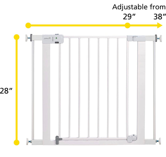 Safety 1st Easy Install Auto-Close Baby Gate with Pressure Mount Fastening, Grey- NEW IN BOX!!!!