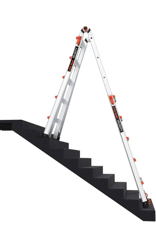 SALVAGE SPECIAL!!!Little Giant Ladders, Velocity with Wheels, M22, 22 Ft, Multi-Position Ladder, Aluminum, Type 1A, 300 lbs Weight Rating- shipping damage - please see pics