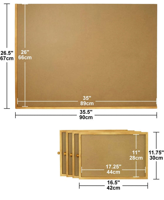 Bits and Pieces - The Original Jumbo 1500 pc Wooden Puzzle Plateau-Smooth Fiberboard Work Surface - Four Sliding Drawers Complete This Puzzle Storage System- NEW IN BOX!!!