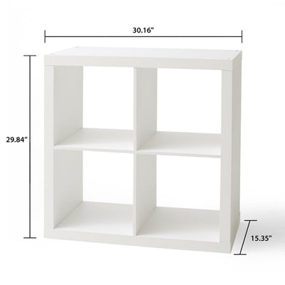 Better Homes & Gardens 4-Cube Storage Organizer, Textured White**New in box**