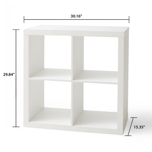 Better Homes & Gardens 4-Cube Storage Organizer, Textured White**New in box**