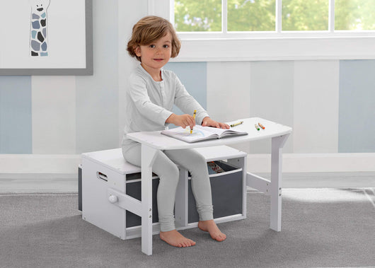Delta Children MySize Kids Convertible Activity Bench - Greenguard Gold Certified, Bianca White**New in box**
