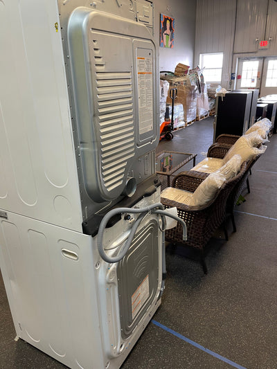 LG WashTower Electric Stacked Laundry Center with 4.5-cu ft Washer and 7.4-cu ft Dryer ENERGY STAR- HANDYMAN’S SPECIAL! BRAND NEW-     WASHER WORKS GREAT - BUT DRYER DIGITAL PANEL WILL NOT COME ON OR WORK - NEEDS REPAIR -