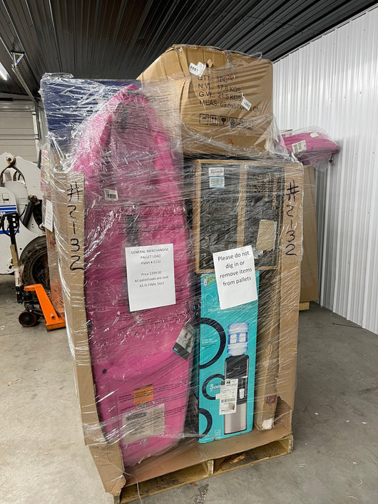 Jumbo extra tall General Merchandise pallet load number 2132