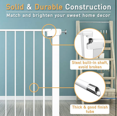 Extra Tall Baby Gate Stand 38" Tall - Long Walk Through Pet Gate for Kids or Large Pets - Metal Pressure Mounted Safety Gate 59.84"-62.60" Wide!  -Brand new in the box