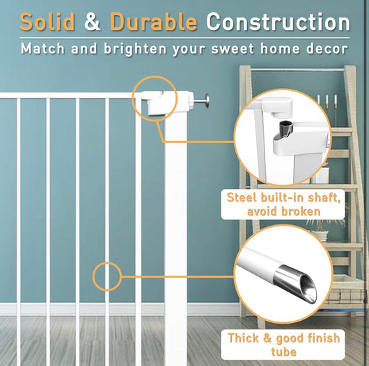 Extra Tall Baby Gate Stand 38" Tall - Long Walk Through Pet Gate for Kids or Large Pets - Metal Pressure Mounted Safety Gate 59.84"-62.60" Wide!  -Brand new in the box