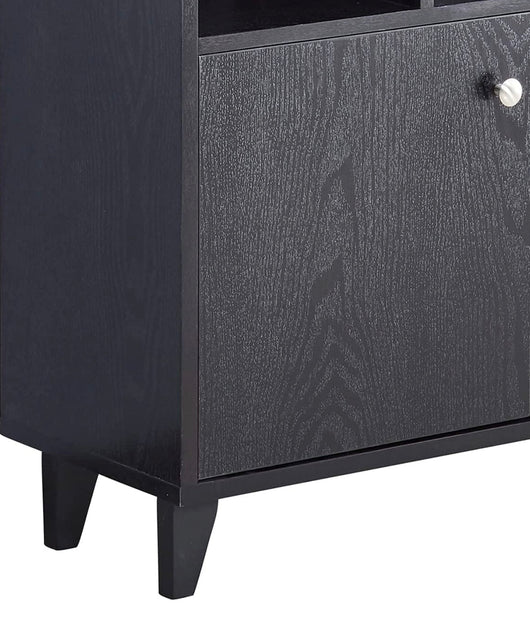 Mixcept Modern shelf with 2 doors 68 inches high, wooden shelf with 7 compartments for home office, black!  -Brand new in the box