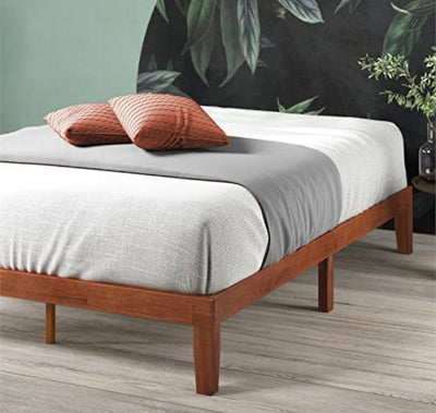 ZINUS Wen Wood Platform Bed Frame / Solid Wood Foundation / Wood Slat Support / No Box Spring Needed / Easy Assembly, Queen- NEW IN BOX!!!