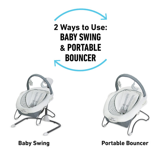 Graco Soothe 'n Sway LX Baby Swing with Portable Bouncer, Derby**New in box**