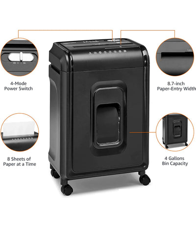 Amazon Basics 8-Sheet High-Security Micro-Cut Shredder with Pullout Basket- NEW IN BOX!!!
