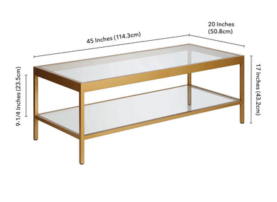 Alexis Coffee Table with Brass Finish (new In the box)