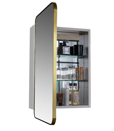 Better Homes & Gardens mirror medicine cabinet with golden aluminum frame (new in the box)