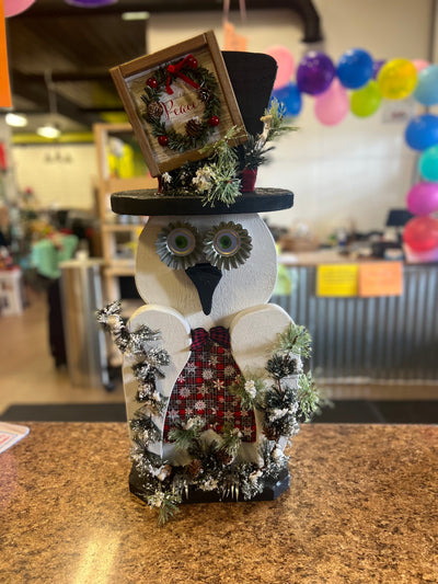 Handmade Snowy Christmas Owl