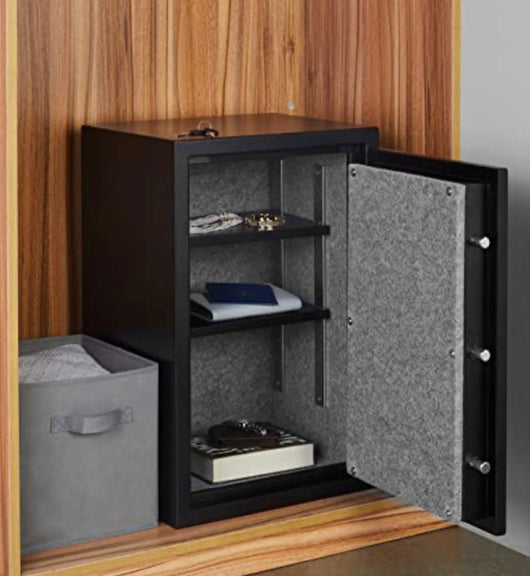 Amazon Basics Fire Resistant Security Safe with Programmable Electronic Keypad - 2.1 Cubic Feet, 16.93 x 25.98 x 13.8 inches