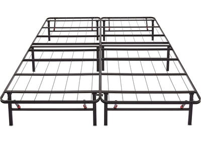 Amazon Basics Foldable Metal Platform Bed Frame with Tool Free Setup, 14 Inches High, King, Black- new in box