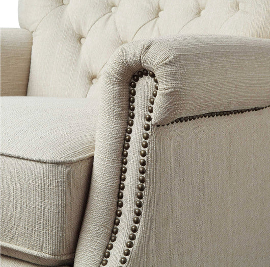 Better Homes & Gardens Fabric Recliner, Beige!! NEW AND ASSEMBLED!!