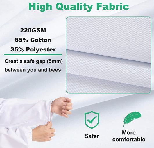 Professional Bee Suit for Men Women, Beekeeping Suit Beekeeper Suit with Glove &Ventilated Hood, Multi-Size Bee Outfit for Backyard and Bee Keeper- NEW IN PLASTIC!!!