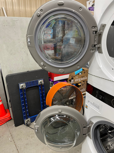 Front Load Washer and 7.4 cu. ft. Dryer!  WHITE FINISH  -Brand new never used, scratch and dent unit - , photos shown - GAS DRYER!