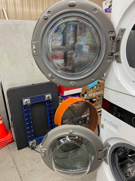 Front Load Washer and 7.4 cu. ft. Dryer!  WHITE FINISH  -Brand new never used, scratch and dent unit - , photos shown - GAS DRYER!