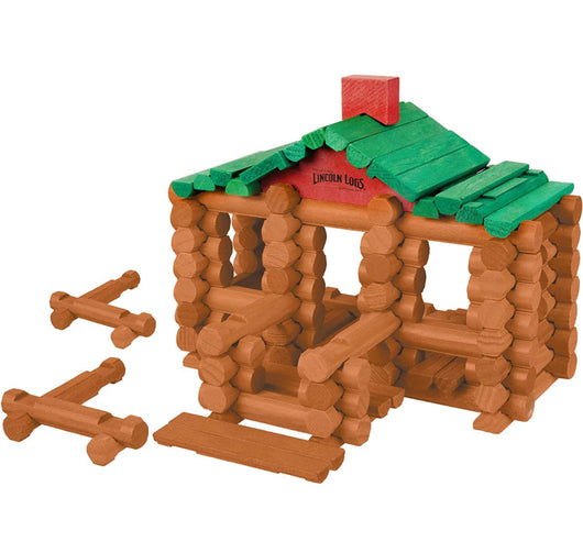 Lincoln Logs – 100th Anniversary Tin, 111 Pieces, Real Wood Logs - Ages 3+ - Best Retro Building Gift Set For Boys/Girls - Creative Construction Engineering - Preschool Education Toy- NEW (Dented Tin)