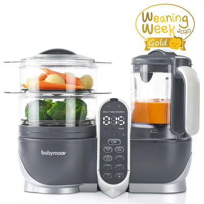 Babymoov Duo Meal Station | 6 in 1 Food Processor With Steam Cooker, Multi-Speed Blender, Baby Purees, Warmer, Defroster, Sterilizer, Grey**New In box**