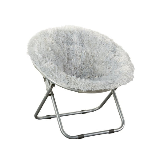 Mainstays Blair Plush Faux-Fur Kids Saucer Chair,Grey**new in box*