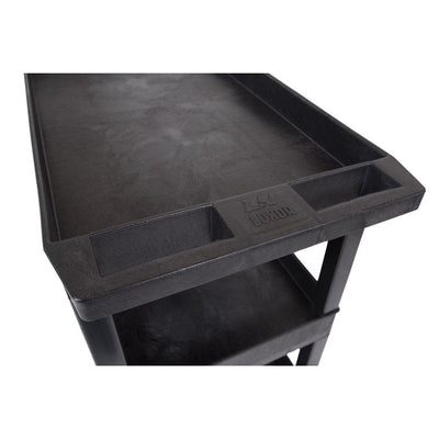 Luxor EC111-B 32" x 18" 3 Tub Shelf Utility Cart, Black**New,Damaged from shipping**