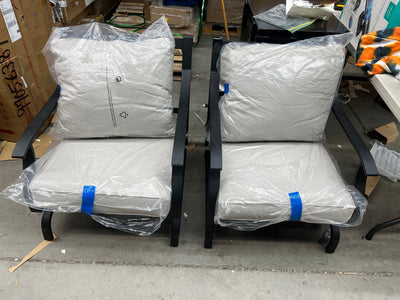 Better Homes & Gardens Newport 2-Piece Deep Seating Stationary Rockers!! NEW AND ASSEMBLED, MINOR SHIPPING DAMAGE(PHOTOS SHOWN)!!