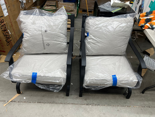 Better Homes & Gardens Newport 2-Piece Deep Seating Stationary Rockers!! NEW AND ASSEMBLED, MINOR SHIPPING DAMAGE(PHOTOS SHOWN)!!