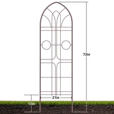 Amagabeli Garden Trellis 72” x21” Heavy Duty Rustproof Iron Metal Trellis for Potted Plants Support Trellis for Climbing Plants 2 Pack Brown**New in box**
