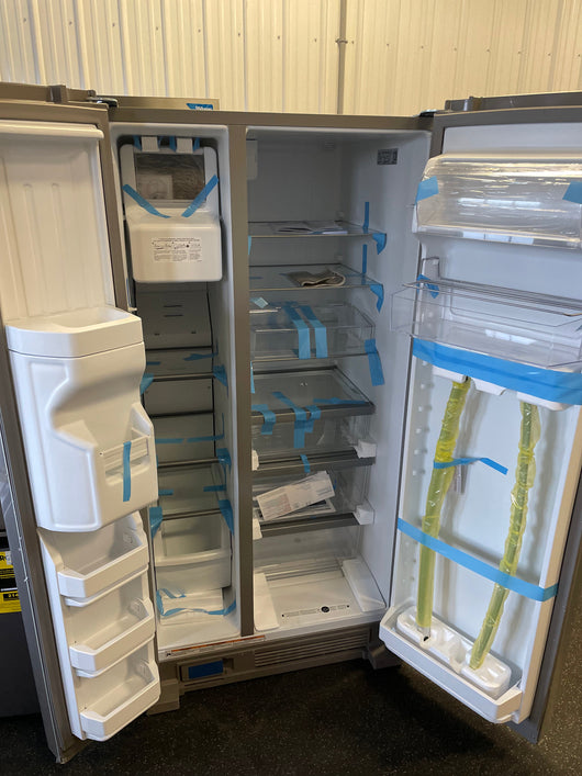 Whirlpool  21.4-cu ft Side-By-Side Refrigerator with Ice and Water Dispenser and Can Caddy - Fingerprint Resistant Stainless Steel!  -Brand new (Scratch & Dent) Photos shown -AUTOMATICALLY 20% OFF AT CHECKOUT!!! (PRICE AFTER 20% = $839)