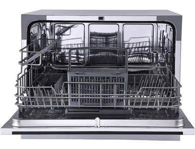 Farberware Professional Compact Portable Countertop Dishwasher with 6 Place Settings and Silverware Basket, LED Display, Energy Star, White!! NEW OUT OF BOX!!