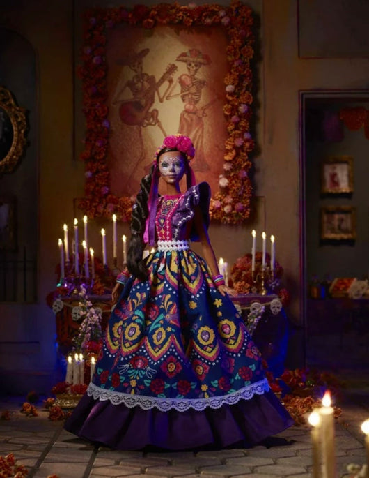 Barbie 2022 Día De Muertos Doll in Ruffled Dress and Calavera Face Paint- NEW IN BOX!!!!