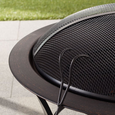 Mainstays 26" Metal Round Outdoor Wood-Burning Fire Pit!! NEW IN BOX, MINOR DENTS FROM SHIPPING!!