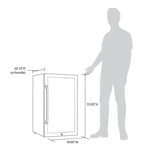 NewAir Premium Stainless Steel 126 Can Beverage Refrigerator and Cooler with SplitShelf Design**New small dent,seen in picture**